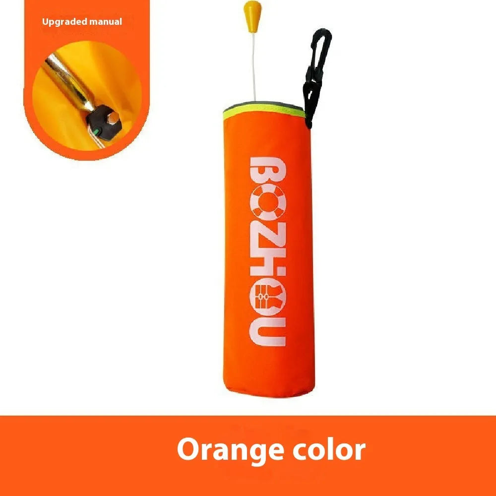 Automatic inflatable life jacket in orange with gas cylinder and 600D Oxford cloth construction for fishing and car use
