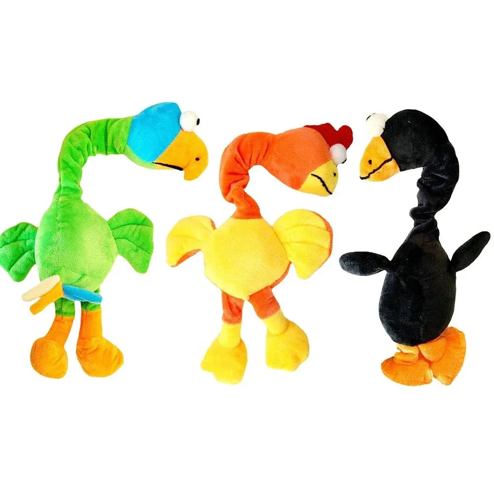 Screaming chicken squeaky dog toy in rubber with bite-resistant construction