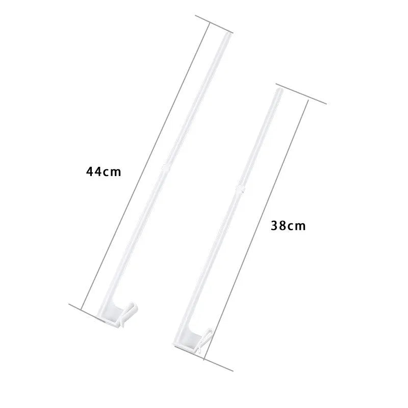 10 white PP plastic car window flagpole holder clips laid out.