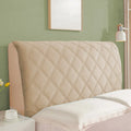 Crystal Velvet dustproof bed cover headboard protector in beige colour, modern simple style for 120-220cm beds