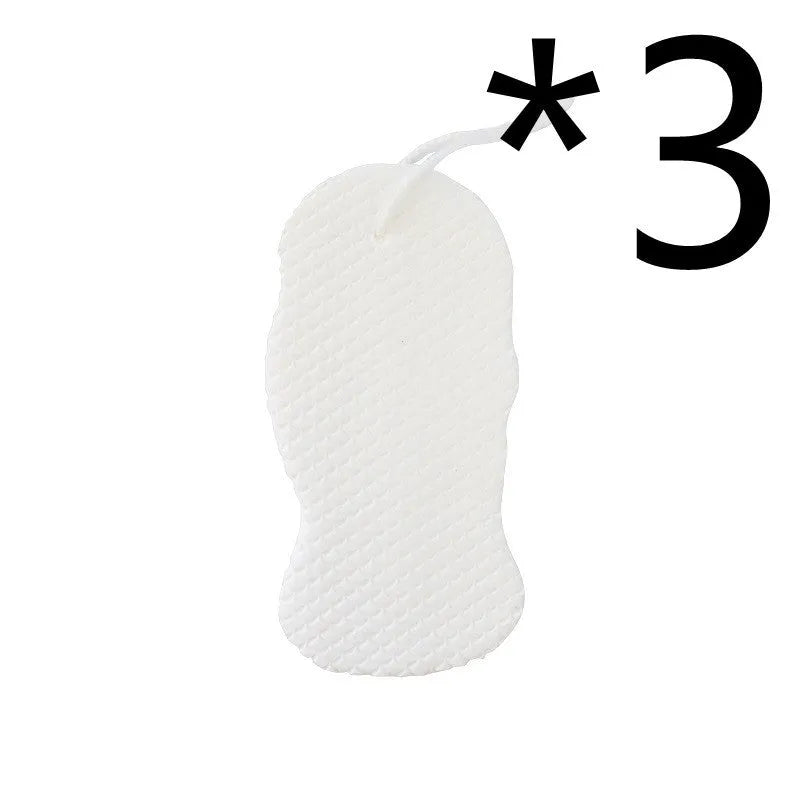 White 3D fish scale pattern bath sponge ball for gentle body exfoliation in the shower.