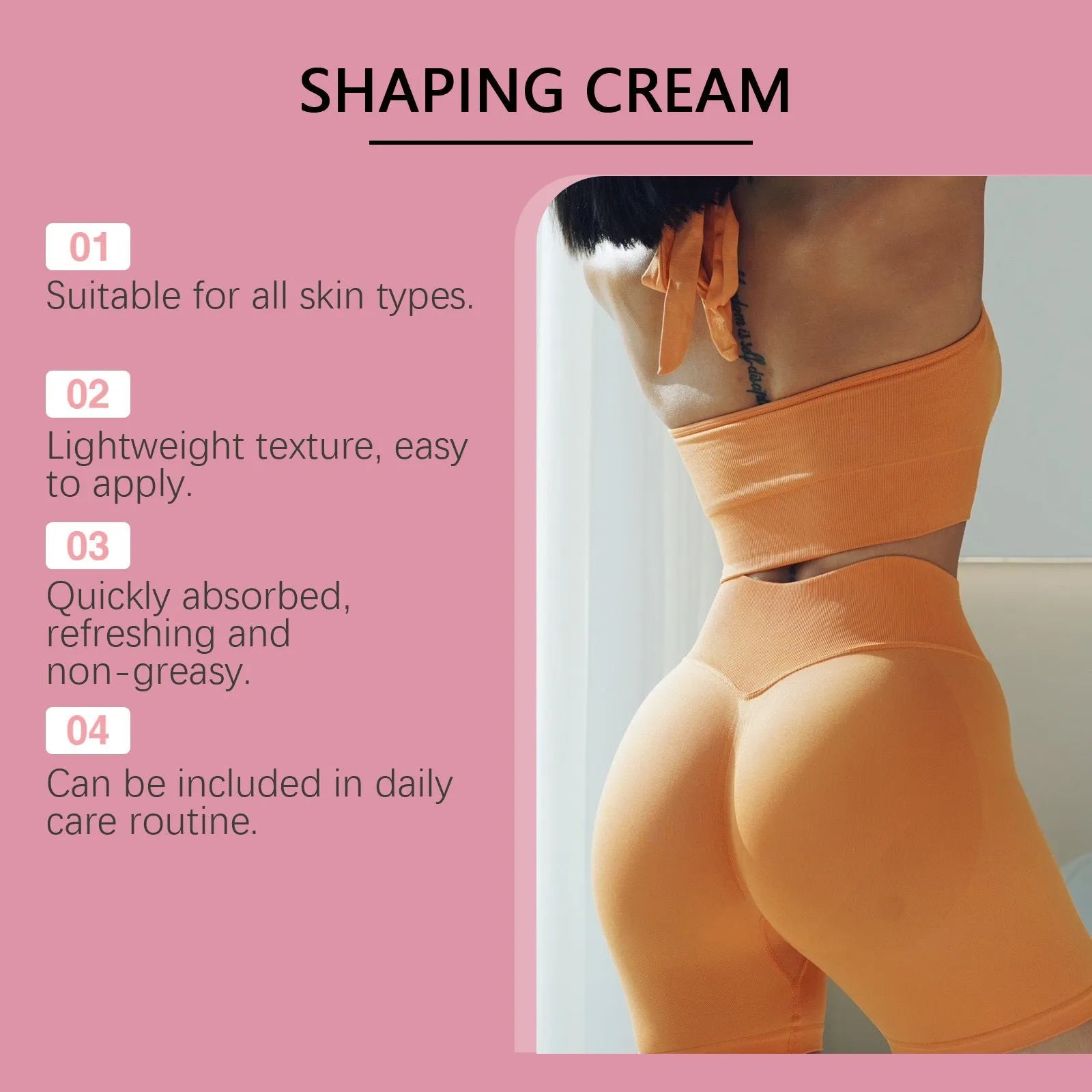 60g hip and neck tightening cream jar with natural fruit extracts