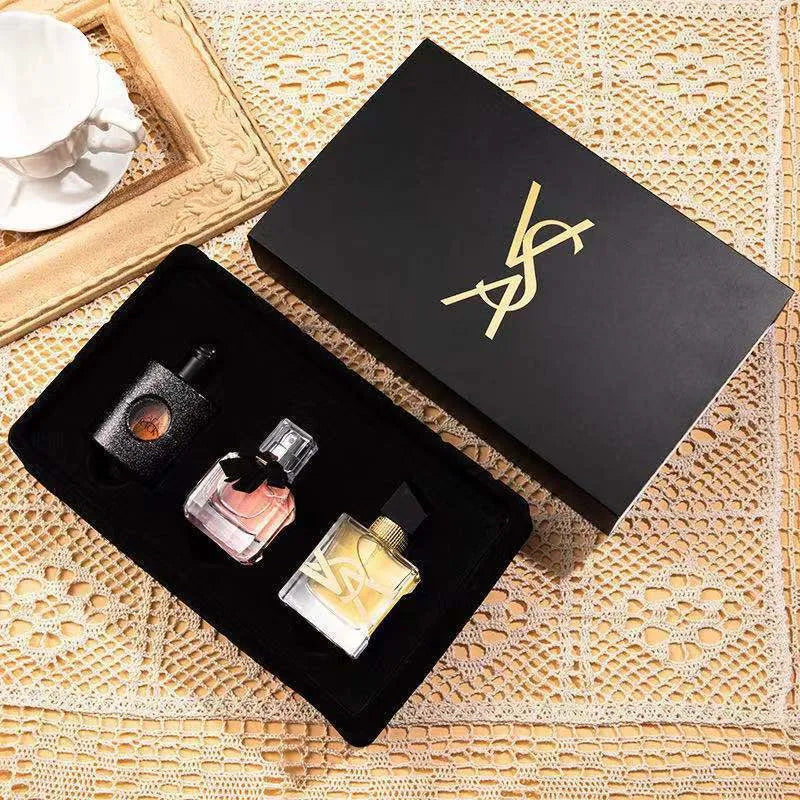 Three 90ml bottles of women's perfume gift set in different fragrances