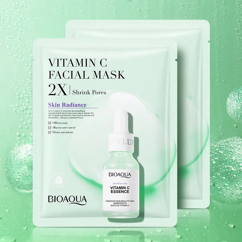 Collagen face sheet mask with 30g gel formula showing hyaluronic acid and Centella Asiatica variants