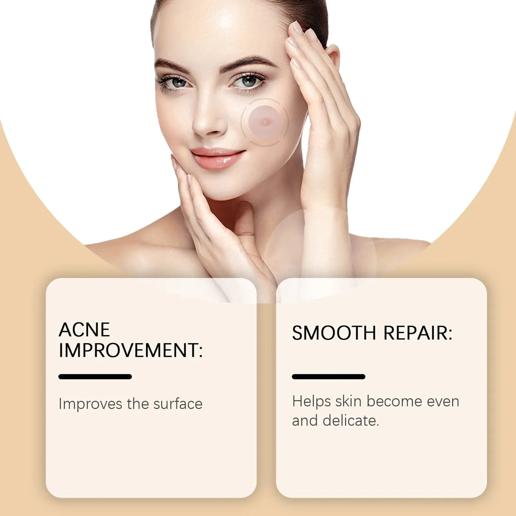 Pack of eight acne patches with tea tree oil and centella asiatica extract for targeted spot treatment