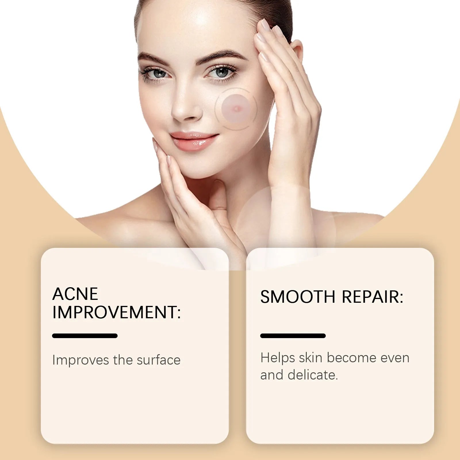 Pack of eight acne patches with tea tree oil and centella asiatica extract for targeted spot treatment