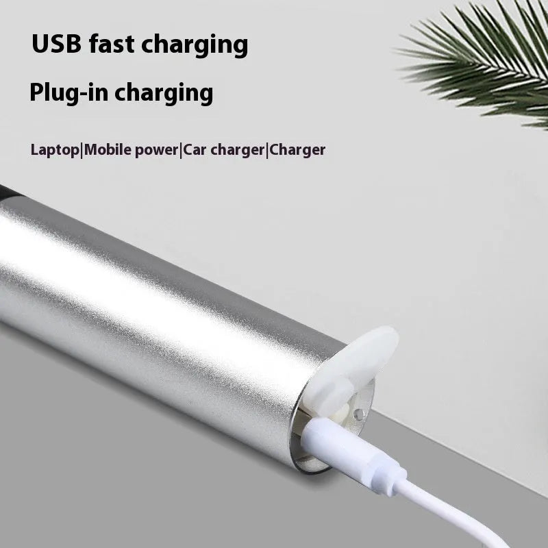 USB rechargeable mosquito repellent lamp with red light in black aluminium housing