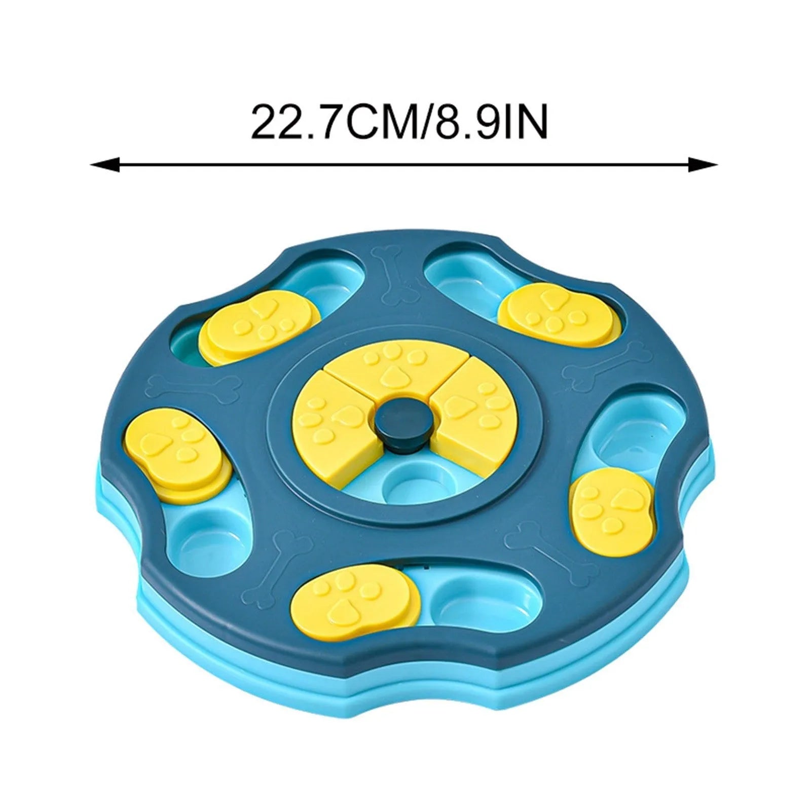 Interactive dog food puzzle feeder with search games for aggressive chewers in blue or pink