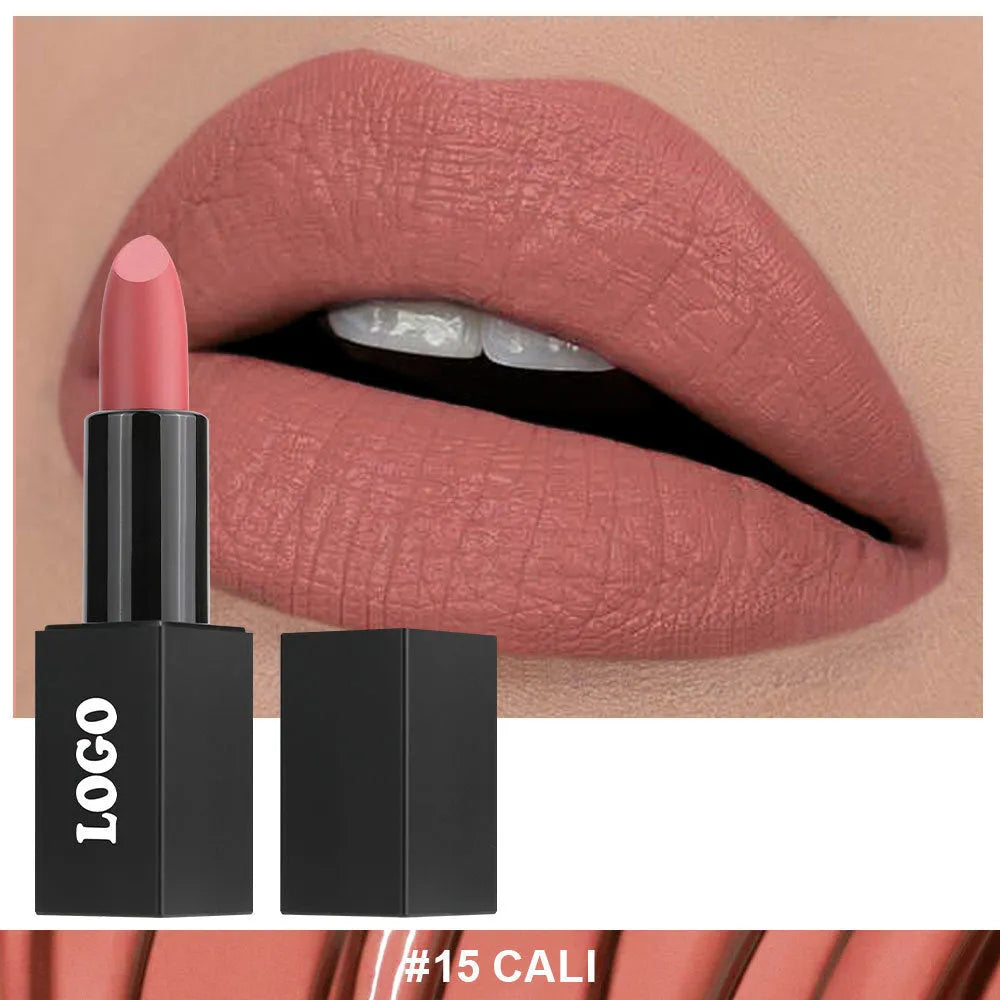 Beauty Does Not Fade matte finish lipstick in one of 24 colours with waterproof anti-discoloration formula.