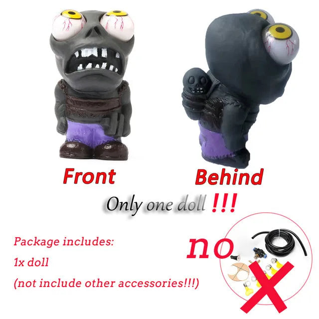 Car turbo blow-off valve modification kit with zombie doll ornament and adjustable pressure valve.