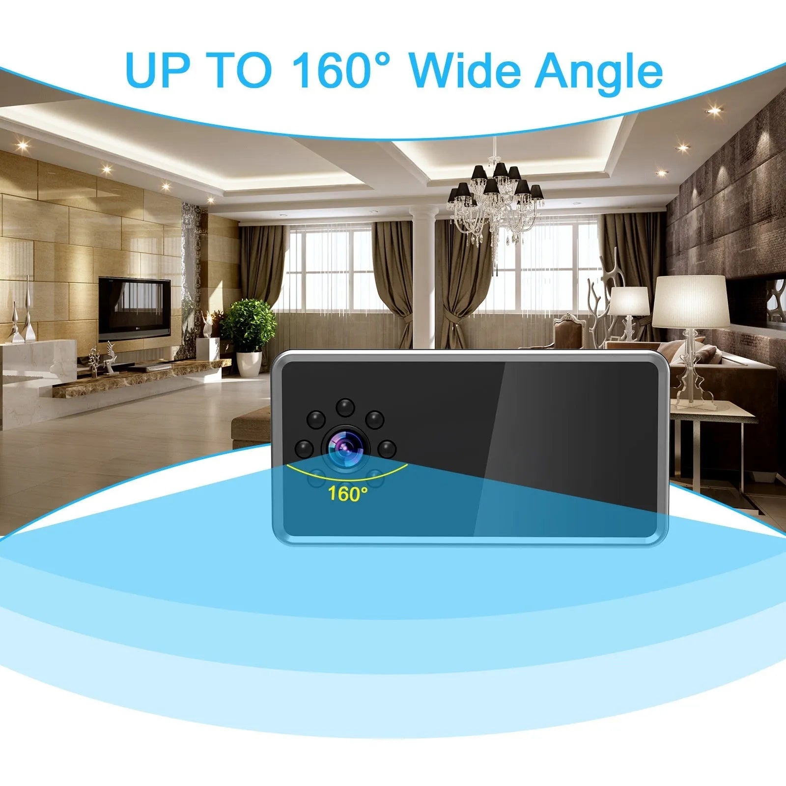 Wireless HD surveillance camera with compact design and night vision capability
