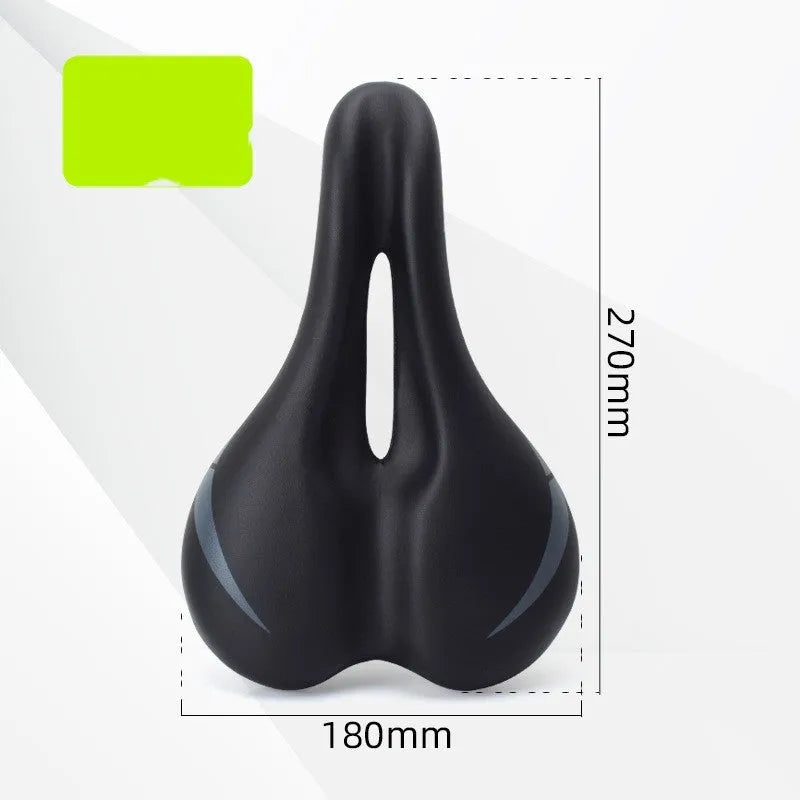 PU leather bike saddle cushion with hollow design, colour 3147, shown next to dimensions 270mm by 180mm.