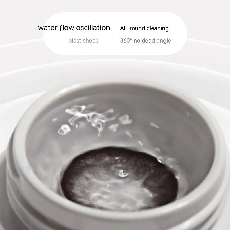 Automatic electric ultrasonic glasses cleaning machine in Pearl White, Blue, or Pink.