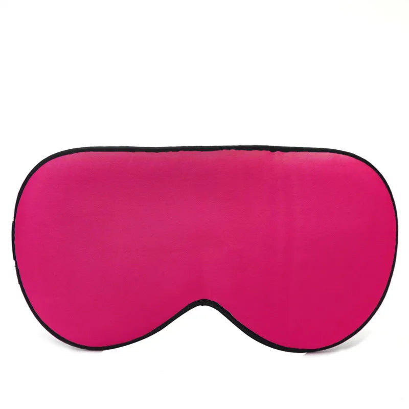 Double-sided mulberry silk sleep mask with embroidered print in various colours.