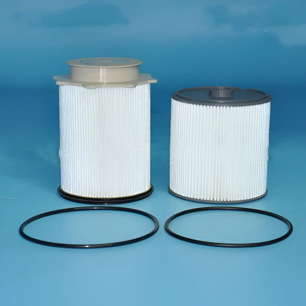 White RAM diesel fuel filter kit for 1500-5500 trucks with chemical fibre filter and nitrile rubber seal.