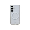 Transparent magnetic silicone phone case for Samsung Galaxy smartphones showing clear design