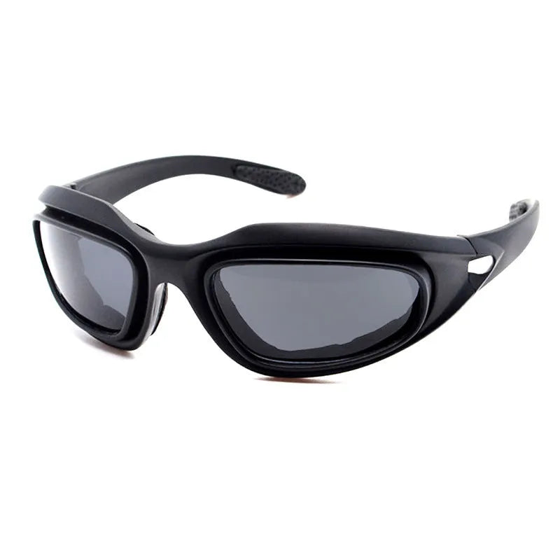 Tactical polarized sunglasses for cycling with full rim sports frame and dustproof protection