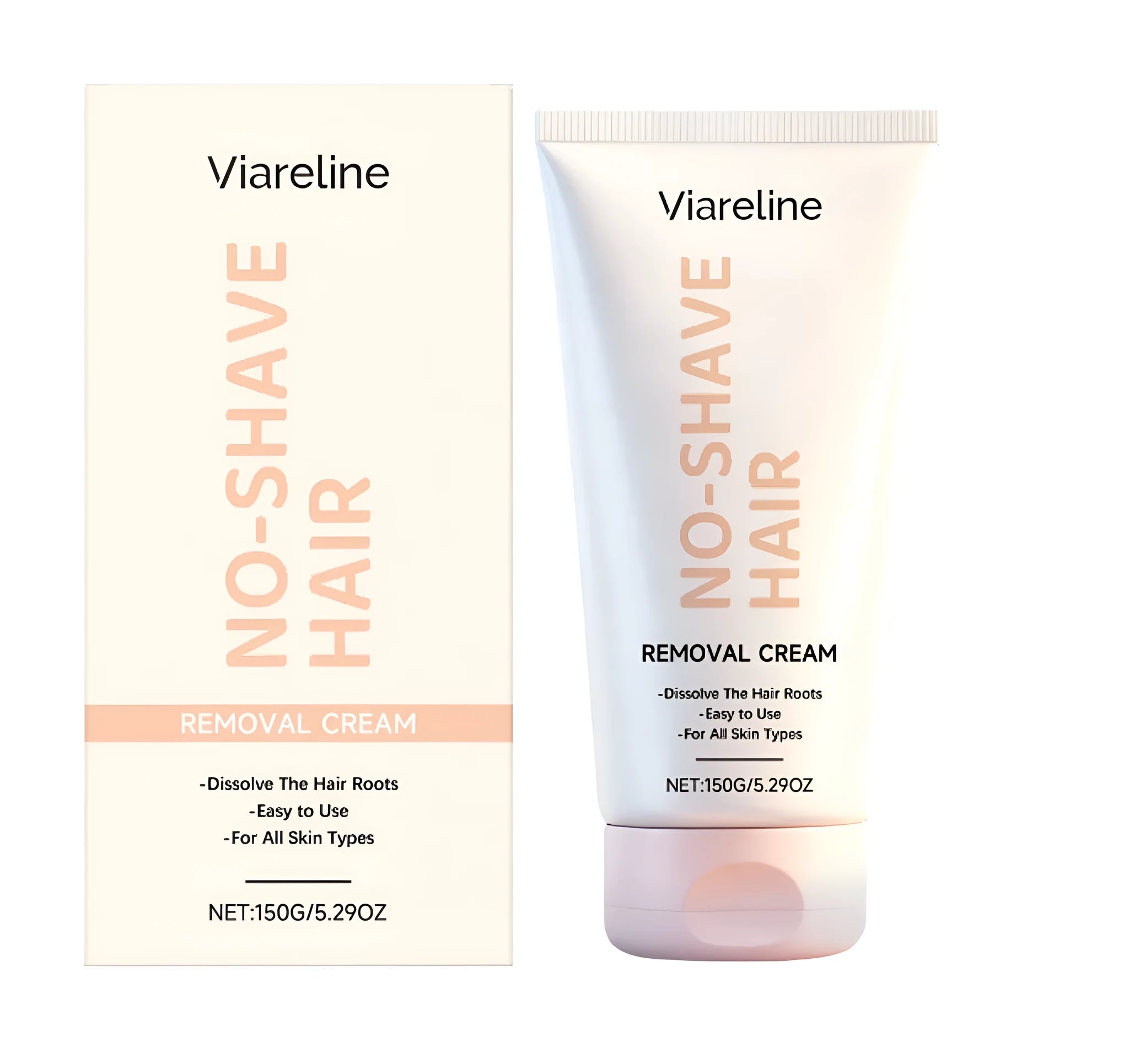 Mild depilatory cream 150g tube with shea butter and coconut oil for sensitive skin hair removal