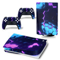 PlayStation 5 CD-ROM console with colour A0399 vinyl sticker film and two matching controller skins