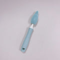 Silicone baby bottle brush set with three brushes including straw cleaner in blue pink yellow colours