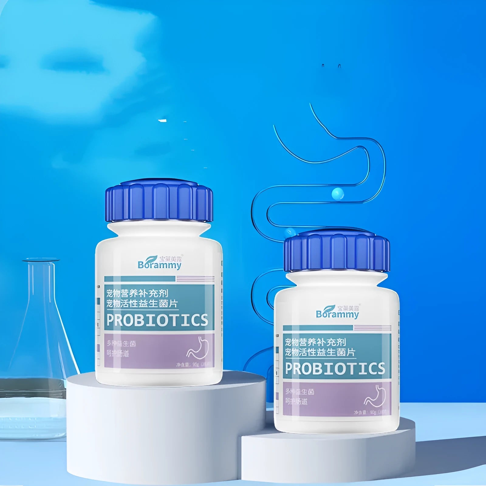 Bottle of Pet Active Probiotic Tablets containing 180 tablets for cats and dogs