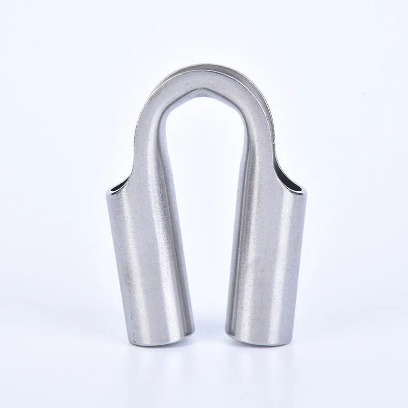 Stainless steel tubular chicken heart ring in various metric sizes from M4 to M35 tube diameter.