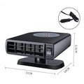 Black ABS vehicle-mounted heater for car defrosting and defogging.