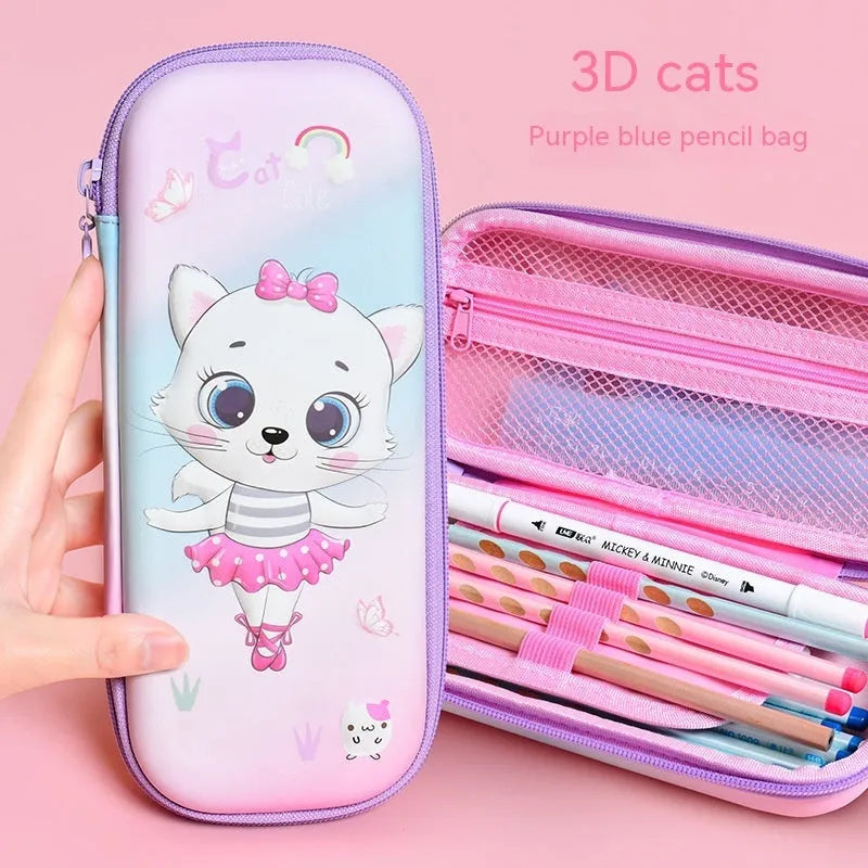 Three-dimensional cartoon EVA pencil case in astronaut design with large capacity for school children