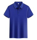 Men's loose fit cotton blend polo shirt with a two-tone collar detail in a selection of colours.