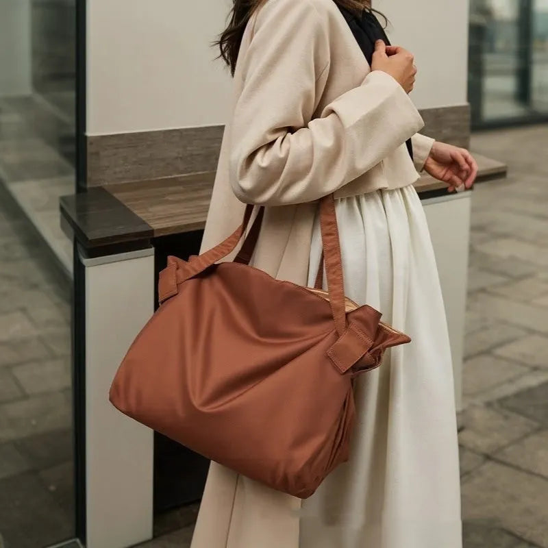 Women's black crossbody luggage bag with large capacity and waterproof Oxford cloth material
