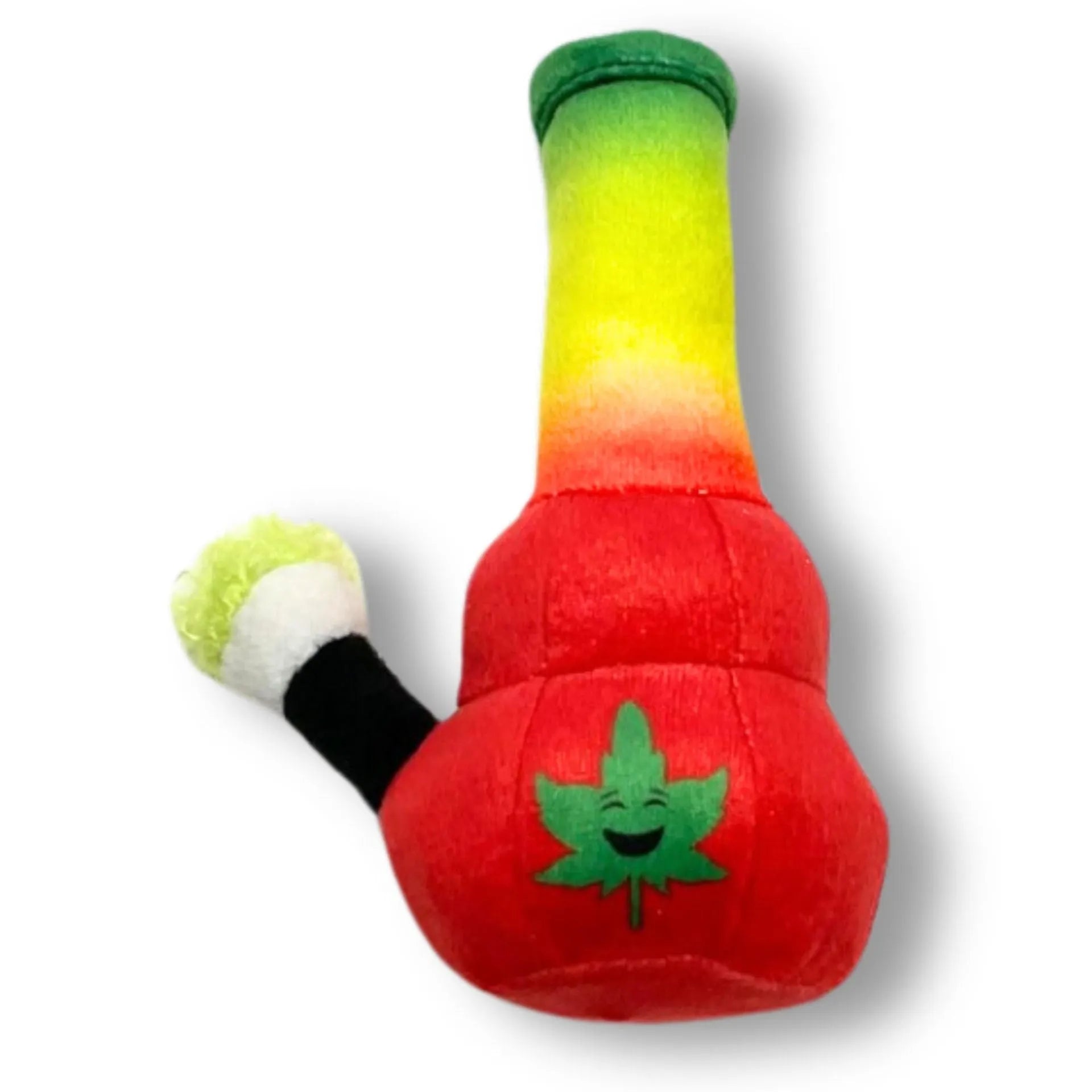 24cm kettle-themed dog plush toy with squeaker in multiple picture patterns