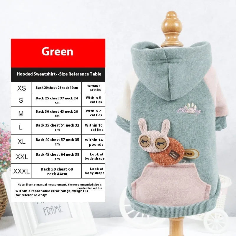 Brown cotton pet sweatshirt for a dog, showing soft knit fabric and casual fit.