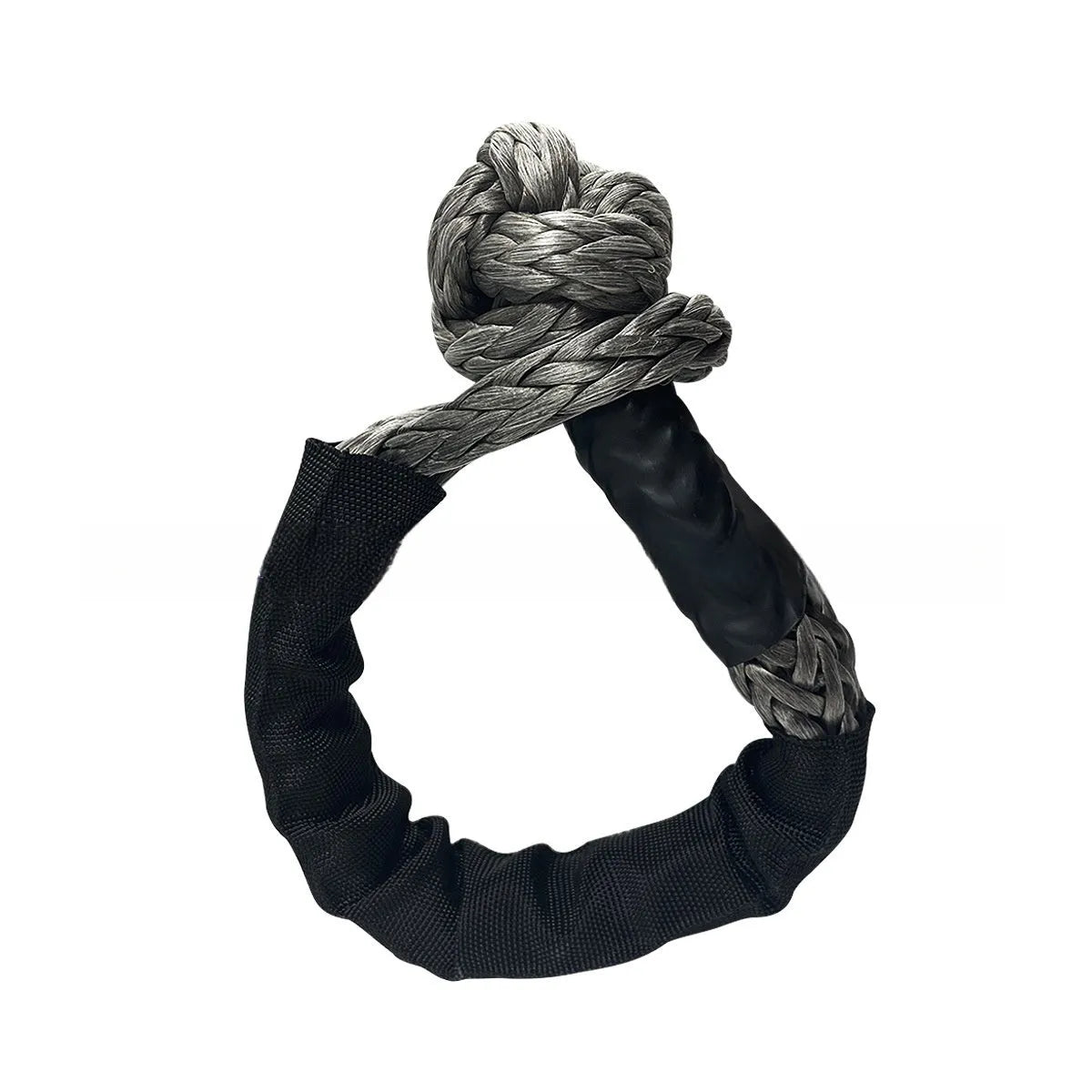 Polymer soft shackle trailer rope for vehicle recovery with 12mm diameter and 17-tonne load capacity