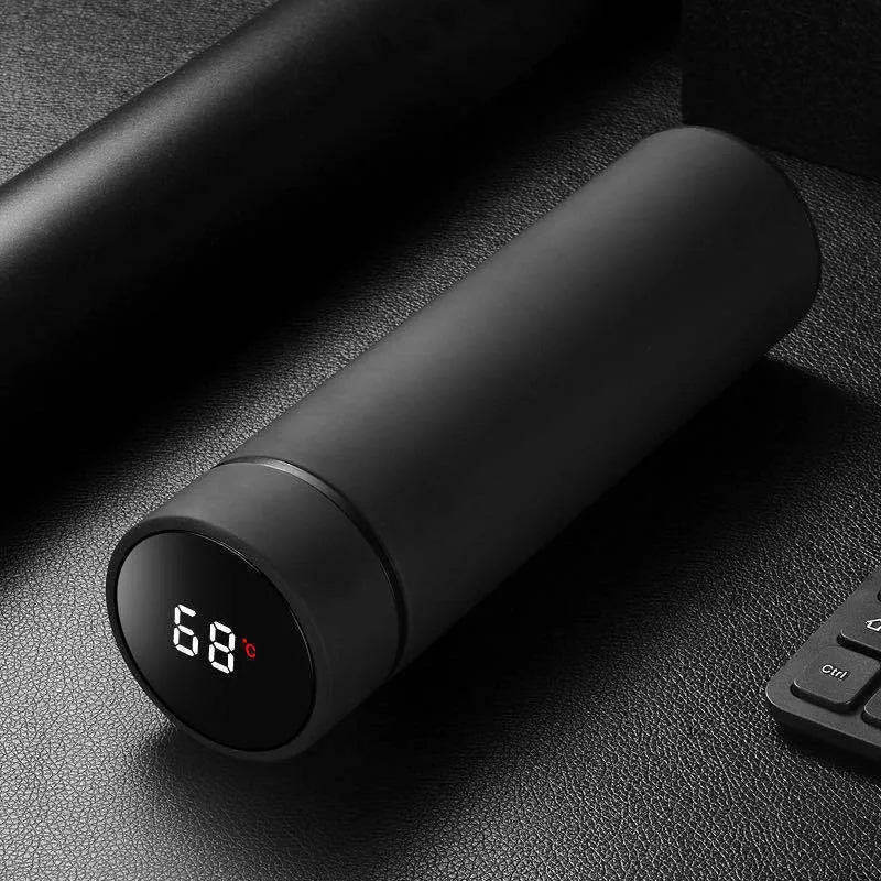 450ml stainless steel vacuum water bottle with arrow mouth in black, red, gold, and blue colour options.