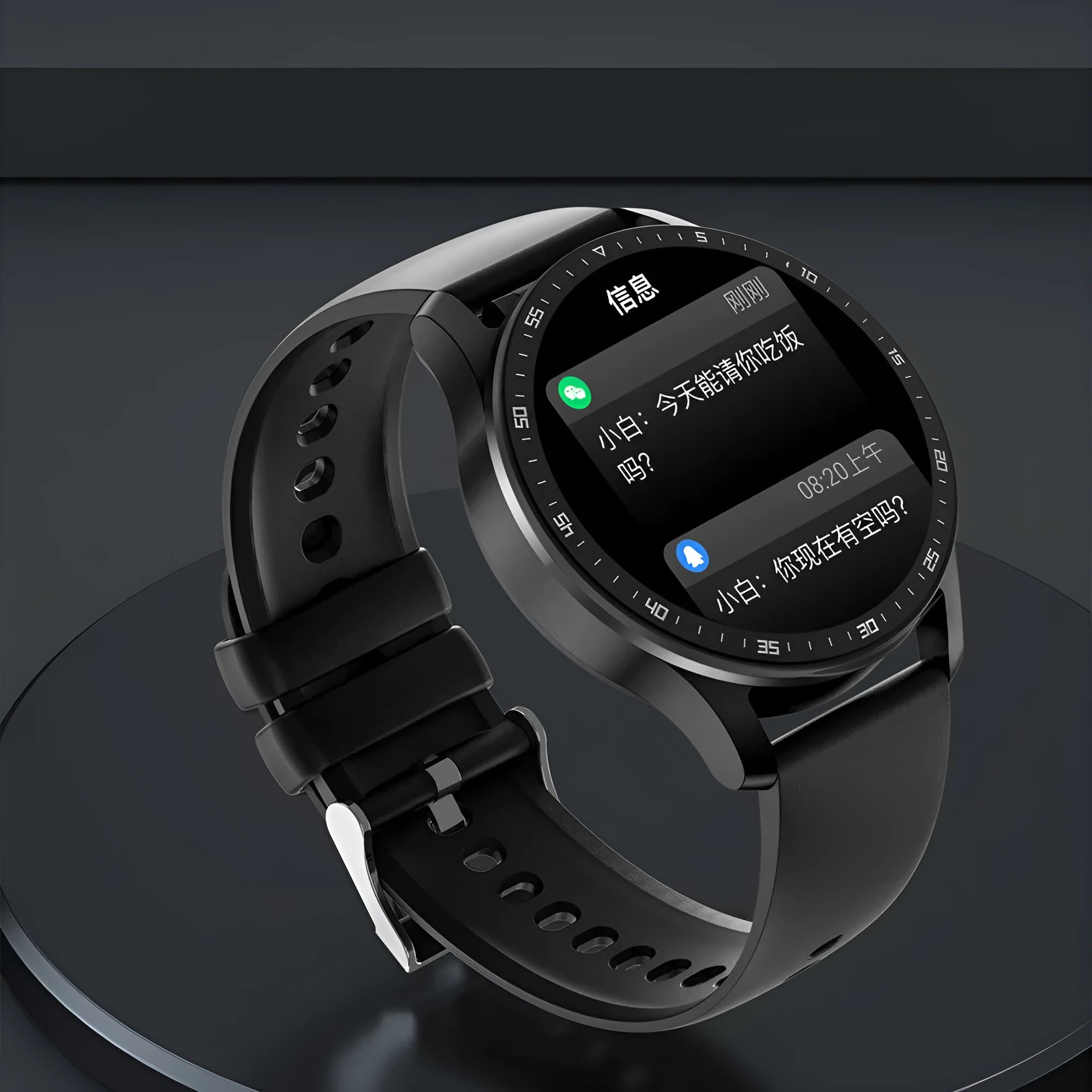 X7 black smartwatch with large screen and detachable TWS Bluetooth earbuds on a wrist.