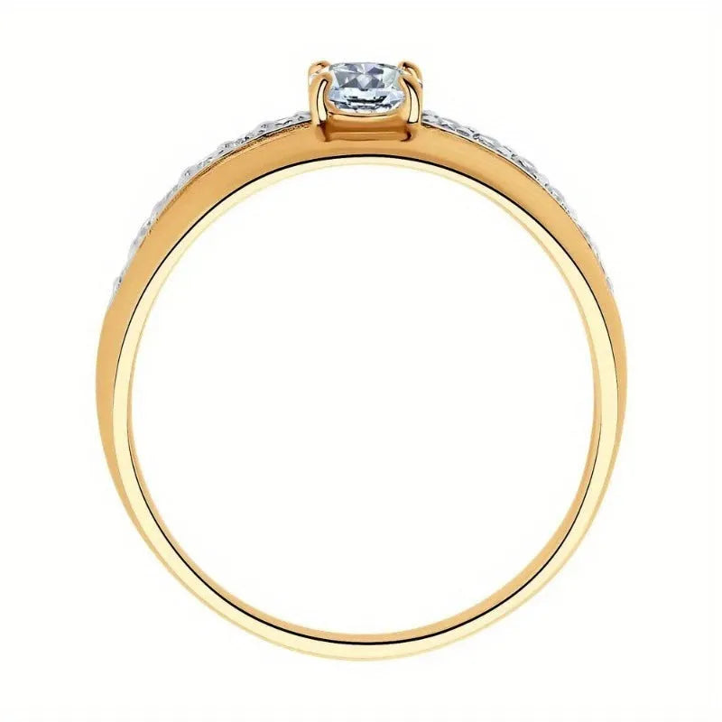 Gold zinc alloy party ring on plain background simple style
