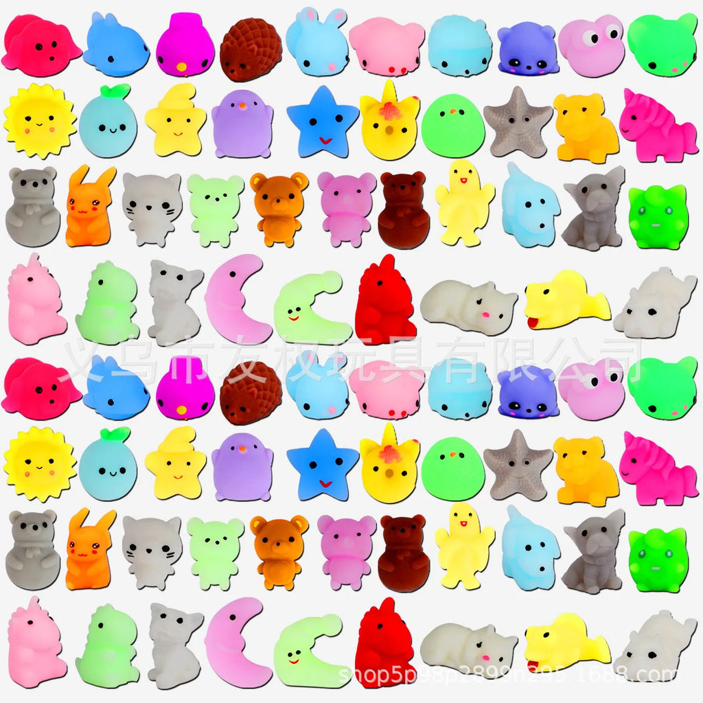 Mini cat's paw squeezing toy TPR Animal Little Biga colour pendant OPP bag packaging