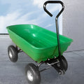 Green four-wheel plastic dumptruck model TC2145 for agricultural use