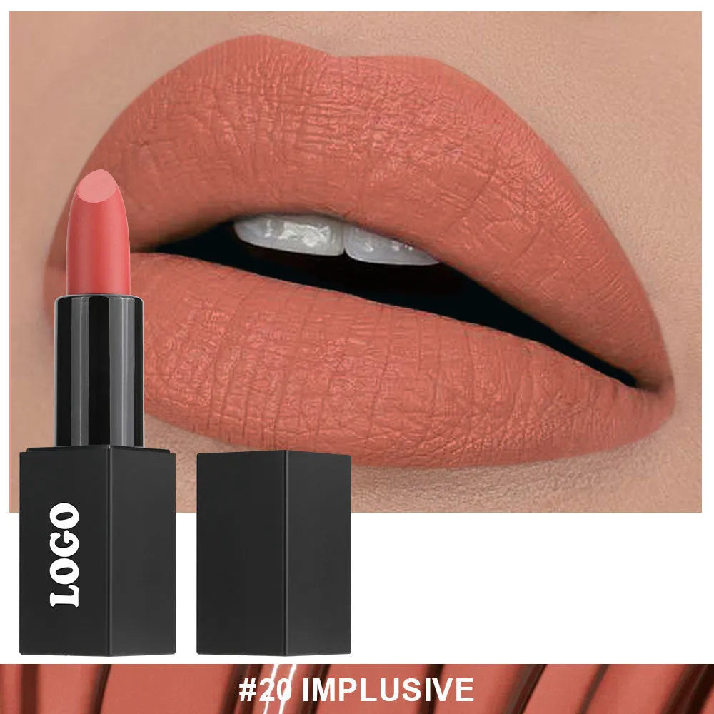 Beauty Does Not Fade matte finish lipstick in one of 24 colours with waterproof anti-discoloration formula.