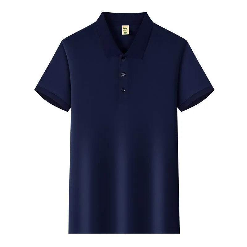 Ice silk short sleeve lapel business shirt in multiple colours with extended sizing options