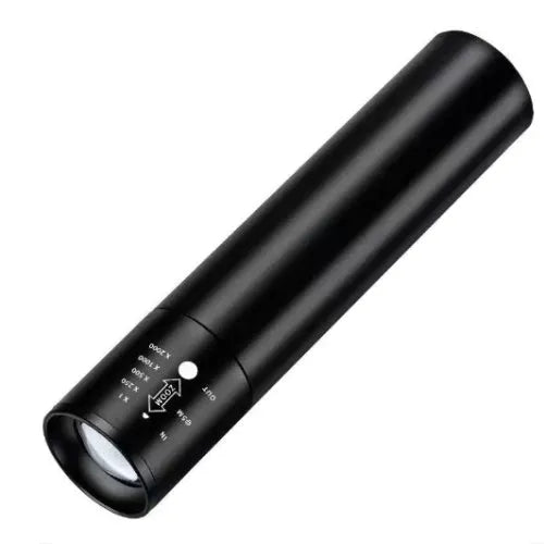 USB rechargeable mosquito repellent lamp with red light in black aluminium housing
