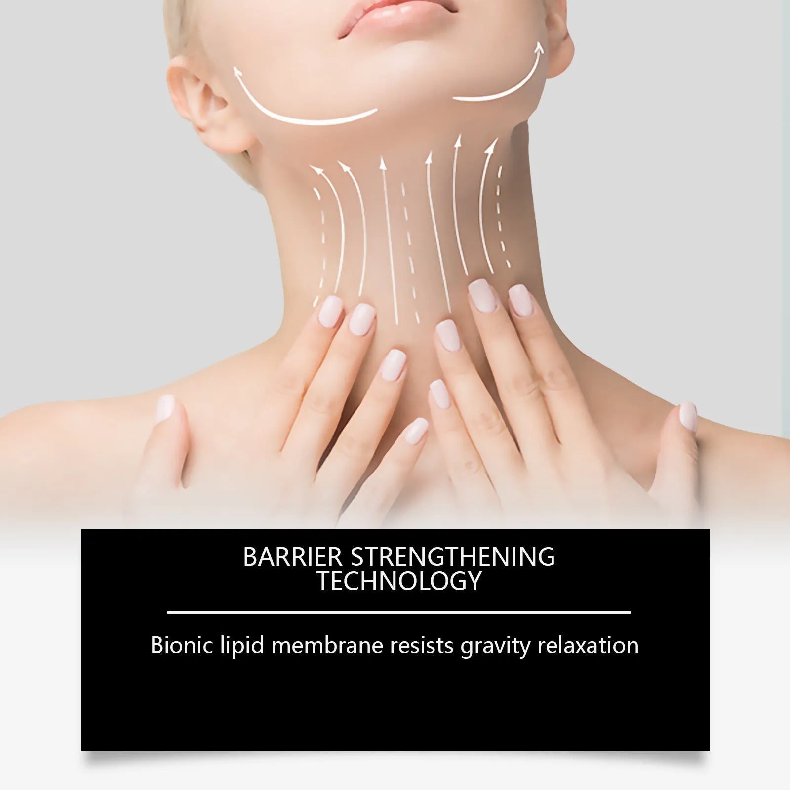 50g tightening neck cream container with hydrolysed collagen and shea butter for neck firming and hydration