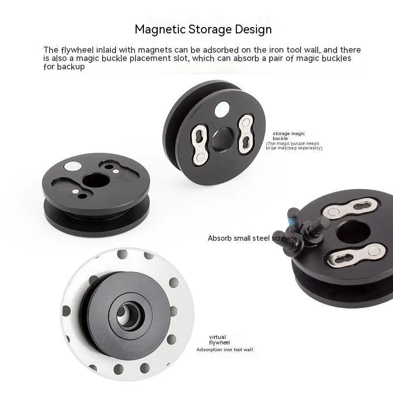 Aluminium bicycle chain holder tool in three versions for washing and tension adjustment