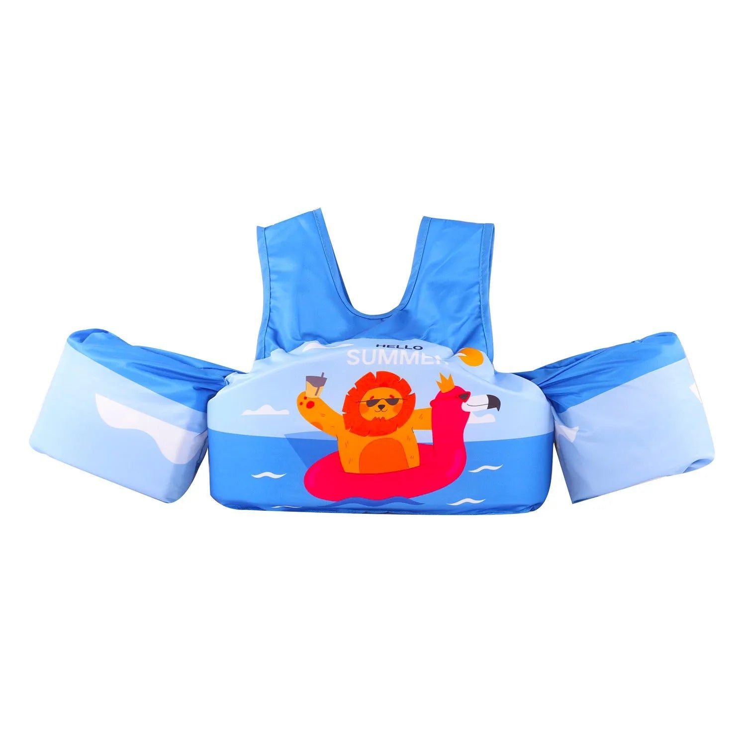 Children's inflatable arm swimming ring with cartoon designs for water safety