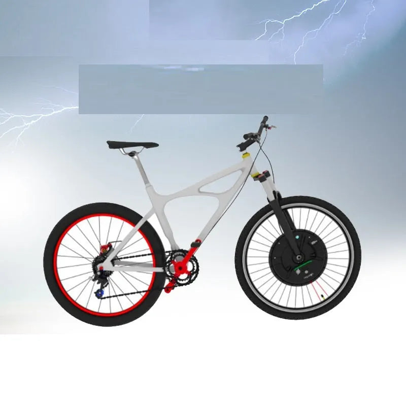 Imotor 3.0 black alloy front wheel hub for converting a bicycle to electric.