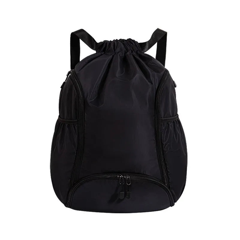 Large cube-style sports backpack drawstring bag in multiple colours with compartments