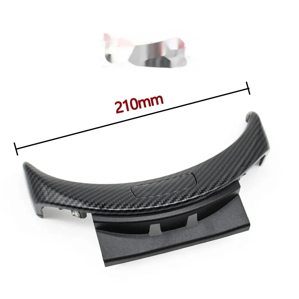 Mercedes C-Class GLC armrest button cover panel in silver, black, and carbon finishes
