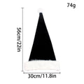 Plush Christmas hat in black and white or red and black colours with 56cm sizing for adult festive headwear