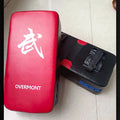 Red martial arts boxing kick target pad for training with hand-sewn construction