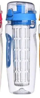32oz Tritan fruit infuser water bottle with leakproof lid and removable fruit cup
